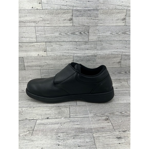 Orthofeet 510‎ Mens Black Leather Wide 2E Strap Shoes Size 10.5 main image 6